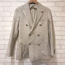 新宿南口店では出張買取にてタリアトーレ（TAGLIATORE）のリネン ダブルジャケットをお買取しました。状態は通常使用感のあるお品物です。