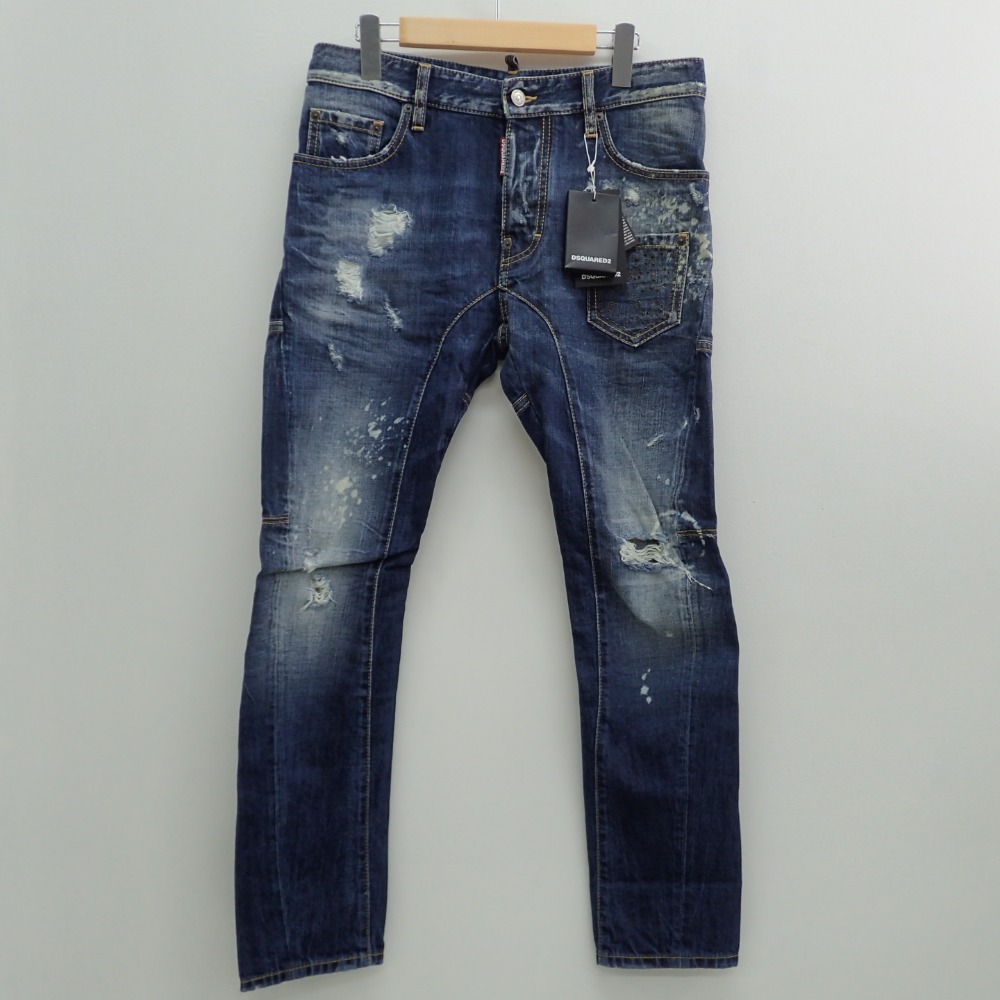 ディースクエアードの洋服の国内正規 S74la0787 Tidy Biker Jeanタイディバイカージーン ヴィンテージ クラッシュ リペア加工デニムパンツの買取実績です 19年5月8日公開の情報です エコスタイル