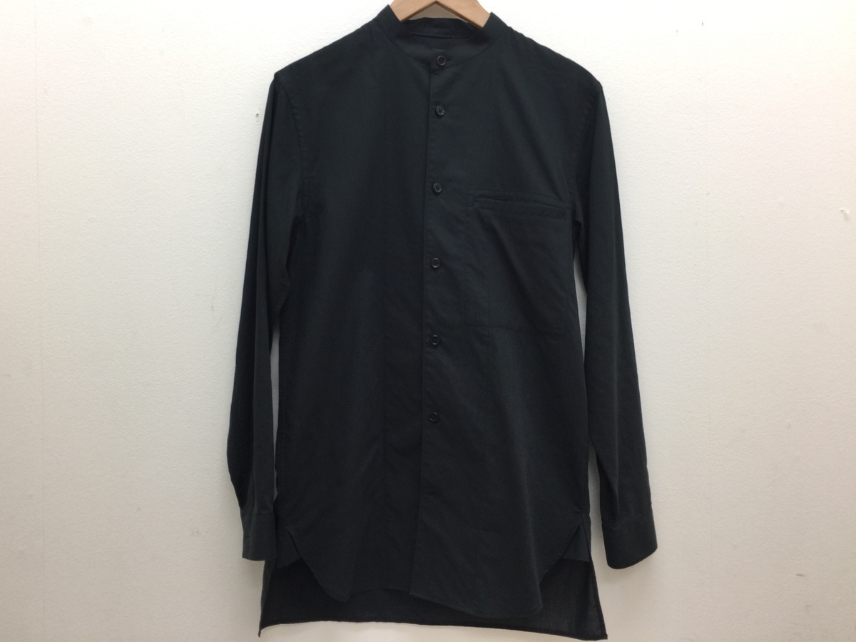 セオリーの18年春夏 8108001 黒 CREPE 2 SHIRTING スタンドカラーシャツの買取実績です。