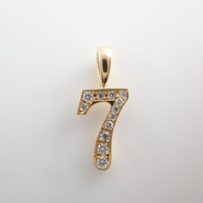 アイファニー 18KYG ダイヤモンド ナンバー NO.7 ペンダントトップ 買取実績です。