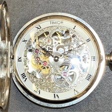 ティモールの蓋つき 懐中時計を買取致しました。エコスタイル銀座本店です。状態は通常使用感のお品物です。