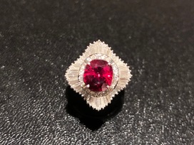 ルビーのPT900　3.14ct　リングの買取実績です。