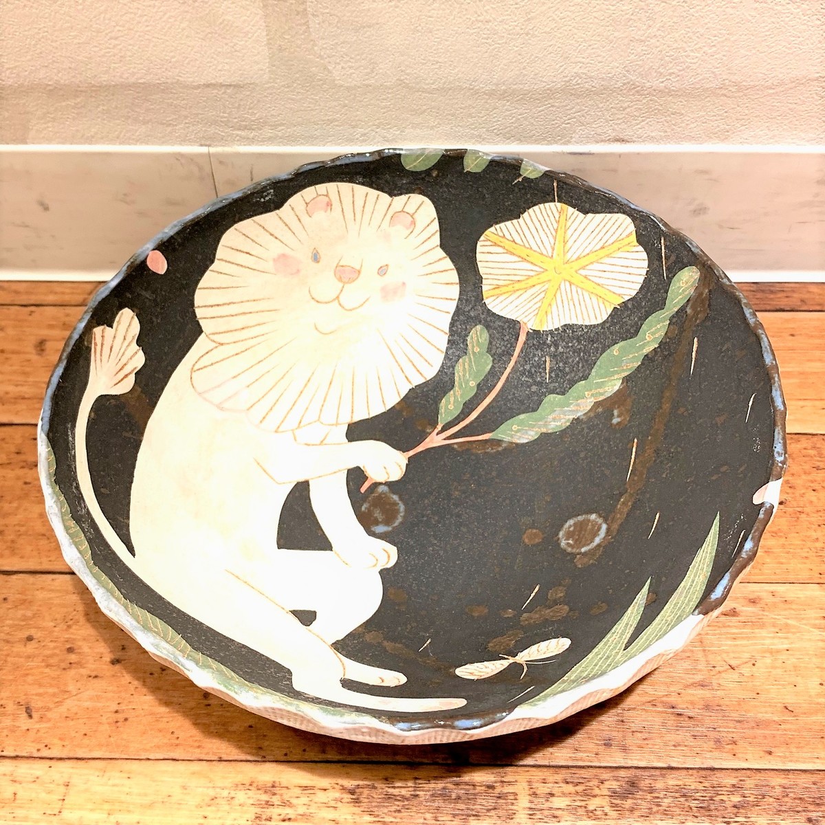鹿児島睦 makoto kagoshima 小皿 花 白×黒の花 超入手困難食器 - 食器