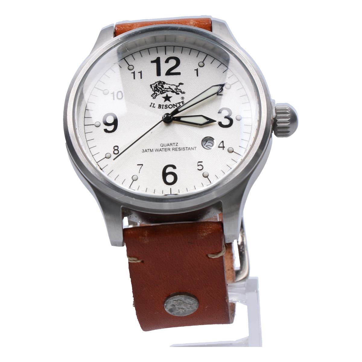 イルビゾンテのスタンダードコレクション デイト付き レザーベルト SS クオーツ時計の買取実績です。