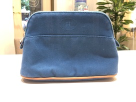 エルメスのネイビー　ボリードポーチの買取実績です。
