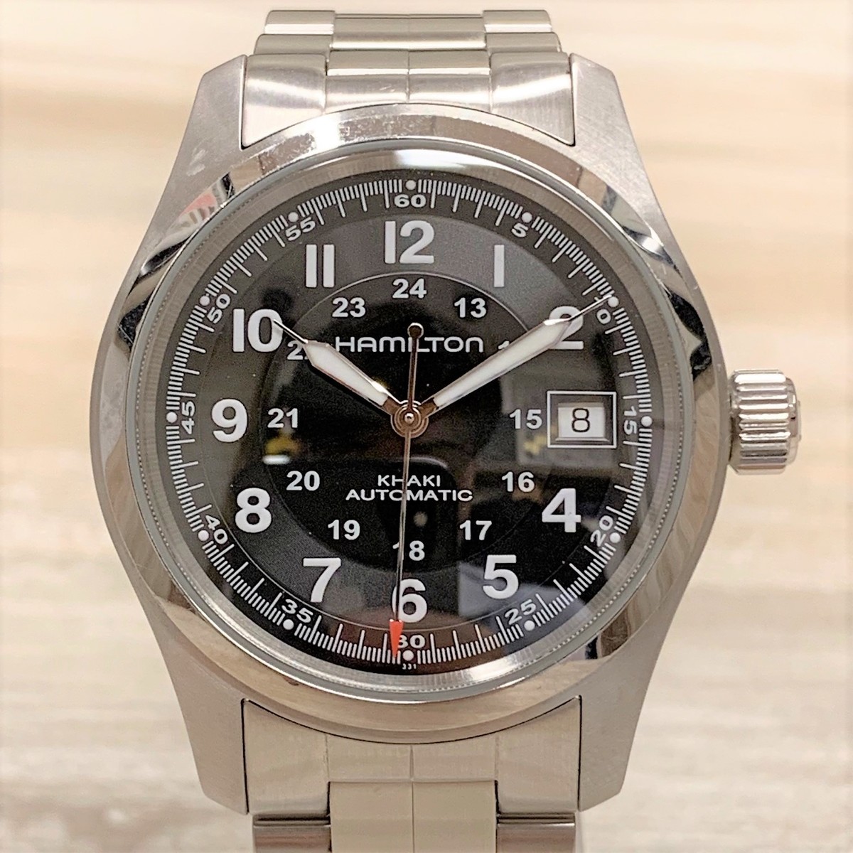 ハミルトンのシルバー　H704450 　ステンレス　カーキ　オートマチック　腕時計の買取実績です。