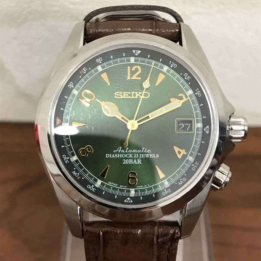 セイコーのSARB017 メカニカル アルピニスト 自動巻き 腕時計の買取実績です。