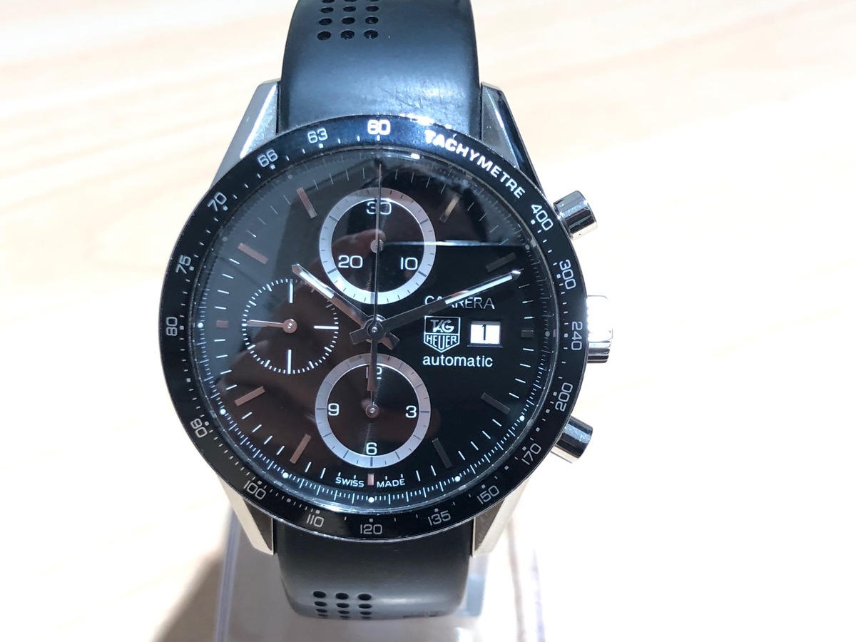タグ・ホイヤーのステンレスシルバー カレラ タキメーター クロノグラフ CV2010-3 自動巻き 腕時計の買取実績です。