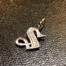 エスジェイエックス K18WG ダイヤモンド0.04ct INITIAL CHARM (S) 買取実績です。