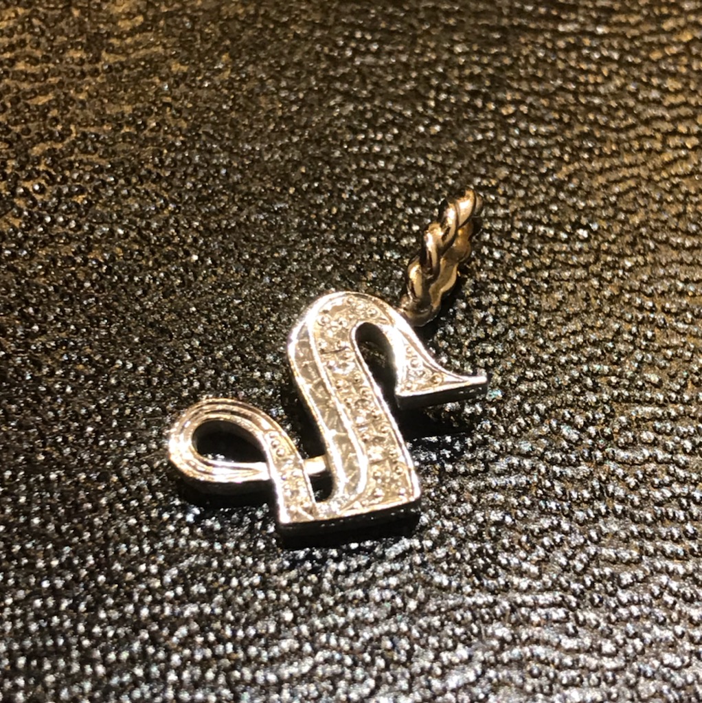 エスジェイエックスのK18WG ダイヤモンド0.04ct INITIAL CHARM (S)の買取実績です。