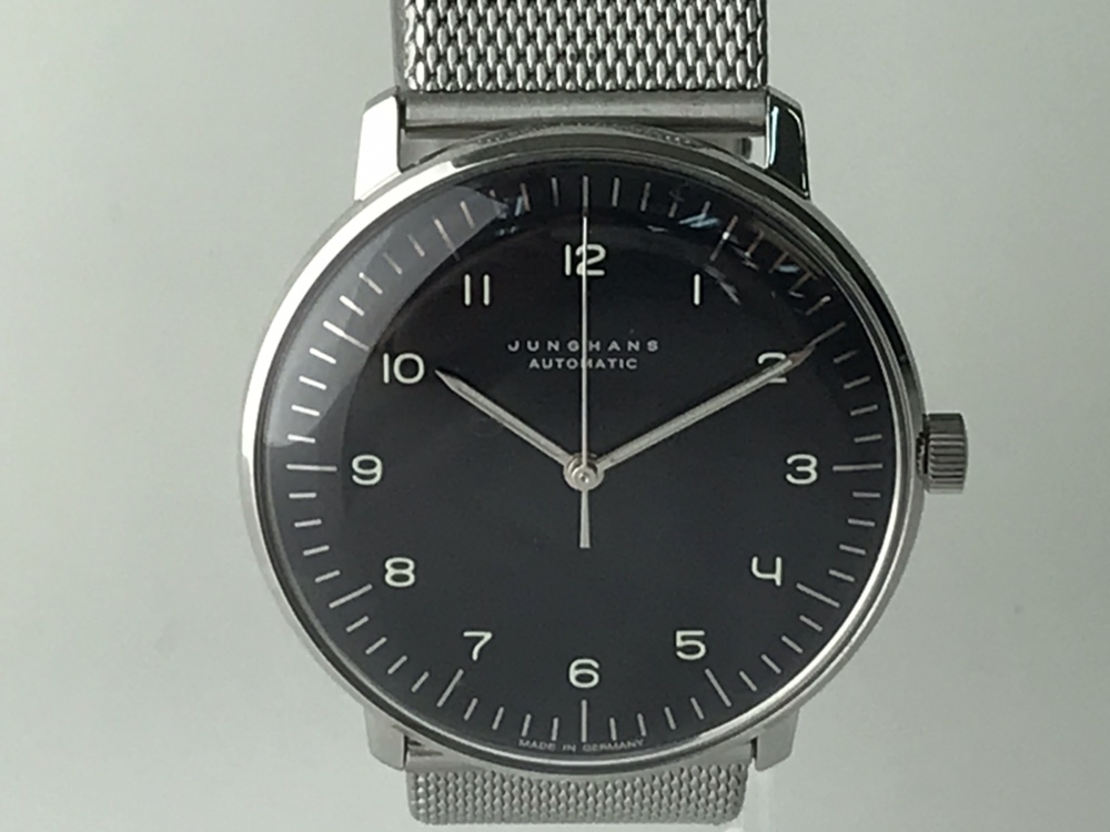 ユンハンスの027 3400 00M ﾏｯｸｽﾋﾞﾙ 黒文字盤 SS 自動巻き時計の買取実績です。