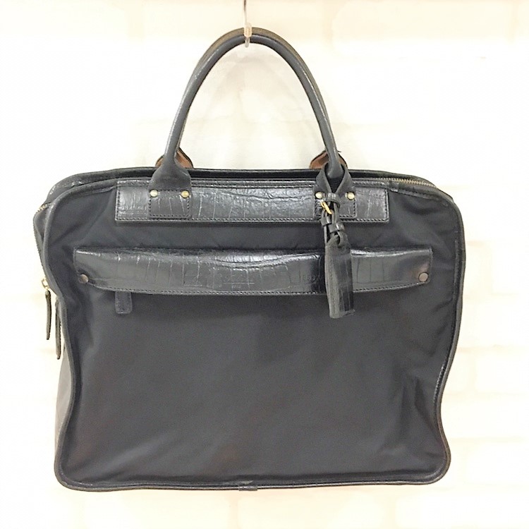 美品✨ Felisi フェリージ ビジネスバッグ クロコ型押し ダークブラウン