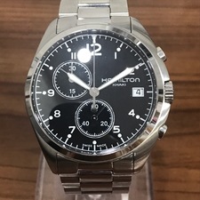 新宿南口店でハミルトンのH765120カーキ クロノグラフ腕時計をお買取しました。状態は若干の使用感がある中古品です。
