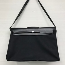 エルメス □D刻印　黒　レザー×トワルアッシュ　エールバッグGM 買取実績です。