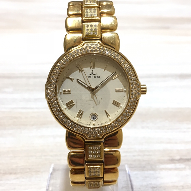 エコスタイル銀座本店で、セイコーのクレドールの金無垢のダイヤモンドベゼルの腕時計を買取ました。 買取価格・実績 2019年8月30日公開情報