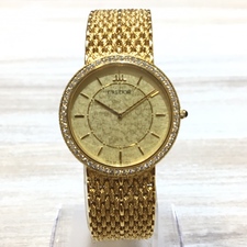セイコーの750YG クレドール ダイヤモンドベゼル 金無垢 腕時計をブランド品買取のエコスタイル銀座本店で買取致しました。状態は若干の使用感がある中古品です。
