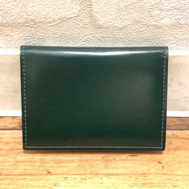 ガンゾのダークグリーン　57945　コードバン　定期入れの買取実績です。