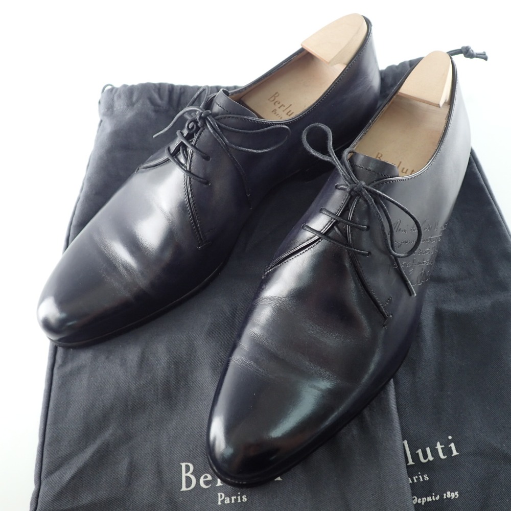 美品】Berluti ベルルッティ まぎらわしい カーシヴ ガレ 美品】Berluti ベルルッティ まぎらわしい カーシヴ ガレ