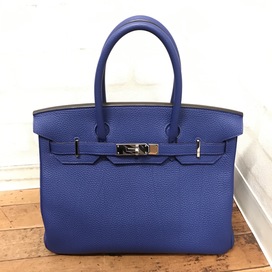 エルメスのT刻印　シルバー金具　バーキン30　トゴ　ブルーエレクトリックの買取実績です。