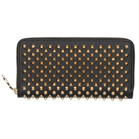 クリスチャンルブタンの1185059 PANETTONE WALLET パネトーネ スパイクスタッズ ラウンドジップ ブラック/ゴールドの買取実績です。