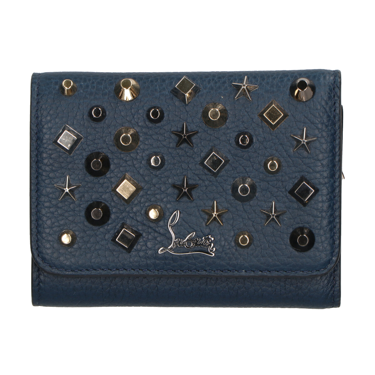 クリスチャンルブタンのMacaron tri-fold embellished leather wallet　スター スクエア マルチスタッズ コンパクトウォレットの買取実績です。