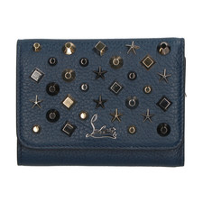 クリスチャンルブタン Macaron tri-fold embellished leather wallet　スター スクエア マルチスタッズ コンパクトウォレット 買取実績です。