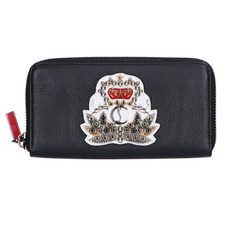 クリスチャンルブタン 1175060 PANETTONEパネトーネ クラウンモチーフ スタッズ ワッペン ラウンドファスナー　ブラック 買取実績です。