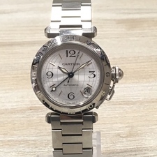 カルティエの2377 バシャC メリディアン 自動巻き ステンレス 腕時計をブランド買取の銀座本店で買取致しました。状態は若干の使用感がある中古品です。