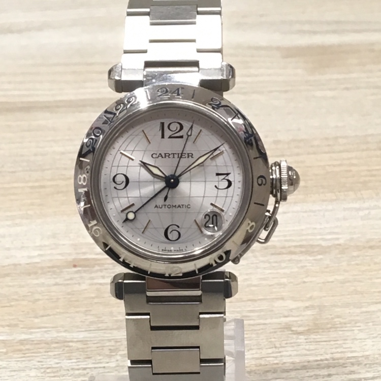 カルティエの2377 バシャC メリディアン 自動巻き ステンレス 腕時計の買取実績です。