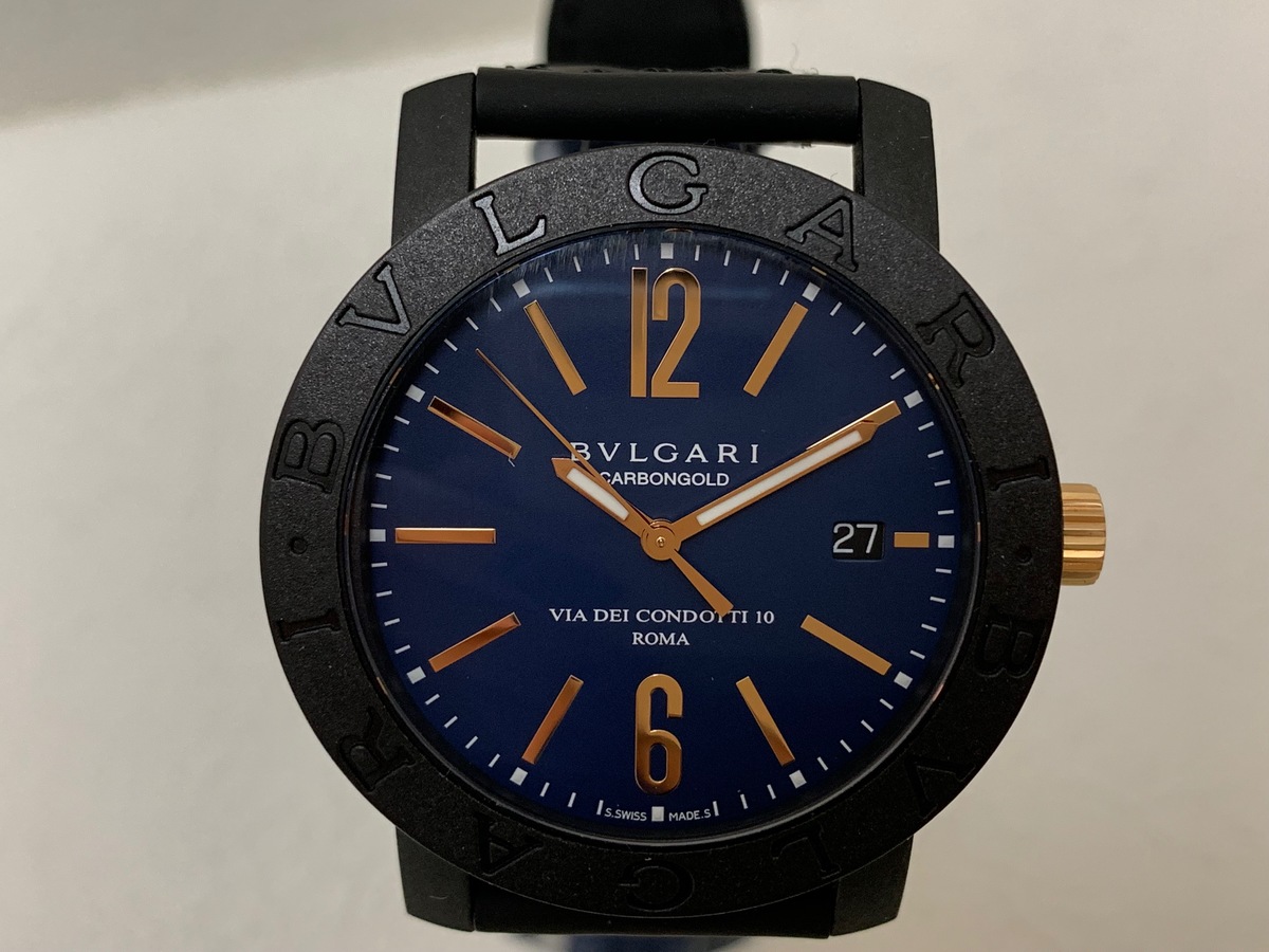 ブルガリのBBP40C3CGLD　ブルガリブルガリ　カーボンゴールド 　自動巻き時計の買取実績です。