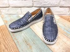 クリスチャンルブタン 18SS PIK BOAT FLAT LAME LUX デニム スタッズスリッポン 買取実績です。