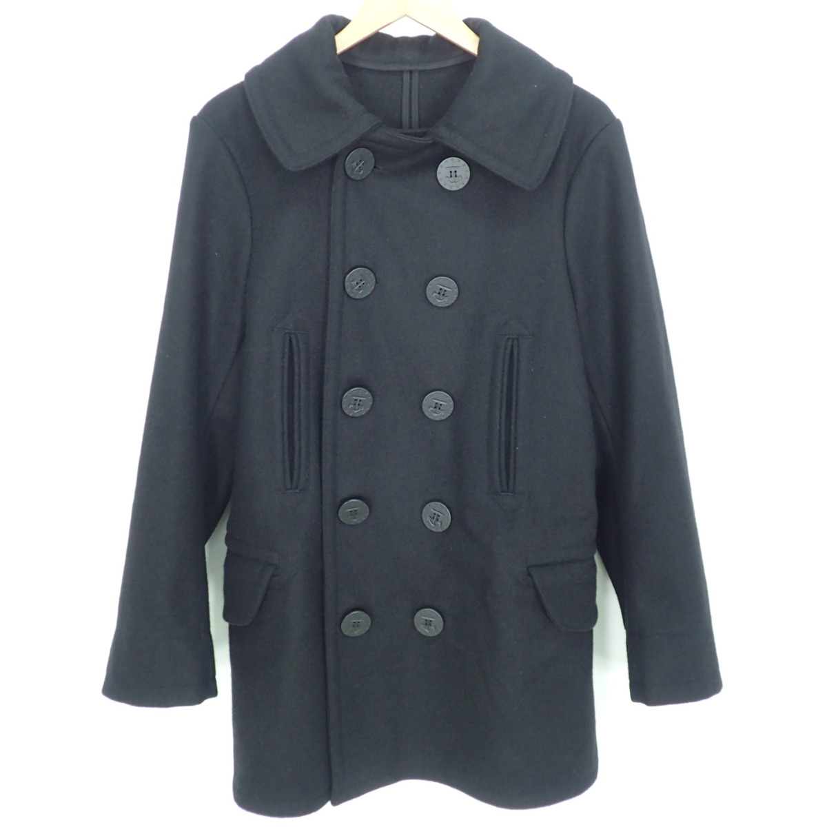アナトミカの洋服のフランス製 黒 ウール ロング Pコートの買取実績です 2020年1月8日公開の情報です エコスタイル