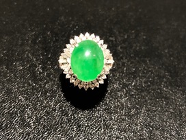 翡翠の翡翠 D(0.97ct) プラチナ900 指輪の買取実績です。
