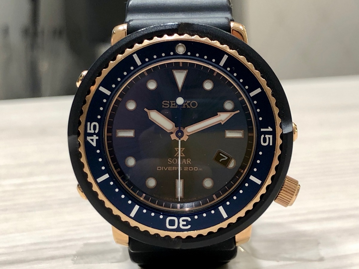 セイコーのLOWERCASEモデル STBR-008 V147-0CB0 クオーツ腕時計の買取実績です。