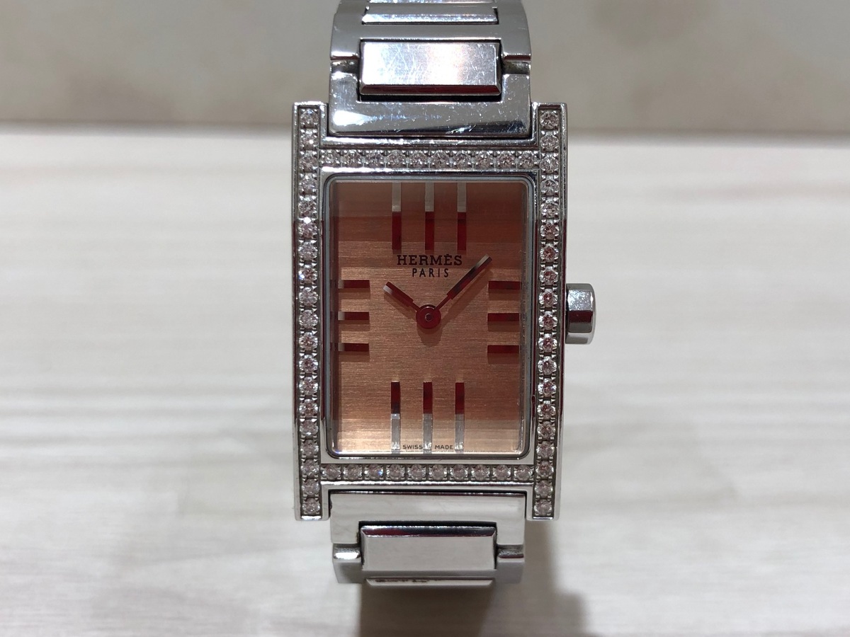 エルメスのタンデム S/S ダイヤベゼル コッパー文字盤 TA1.231 腕時計の買取実績です。