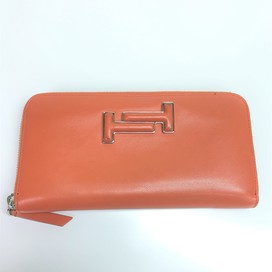 トッズのオレンジ レザー  Double T  長財布の買取実績です。