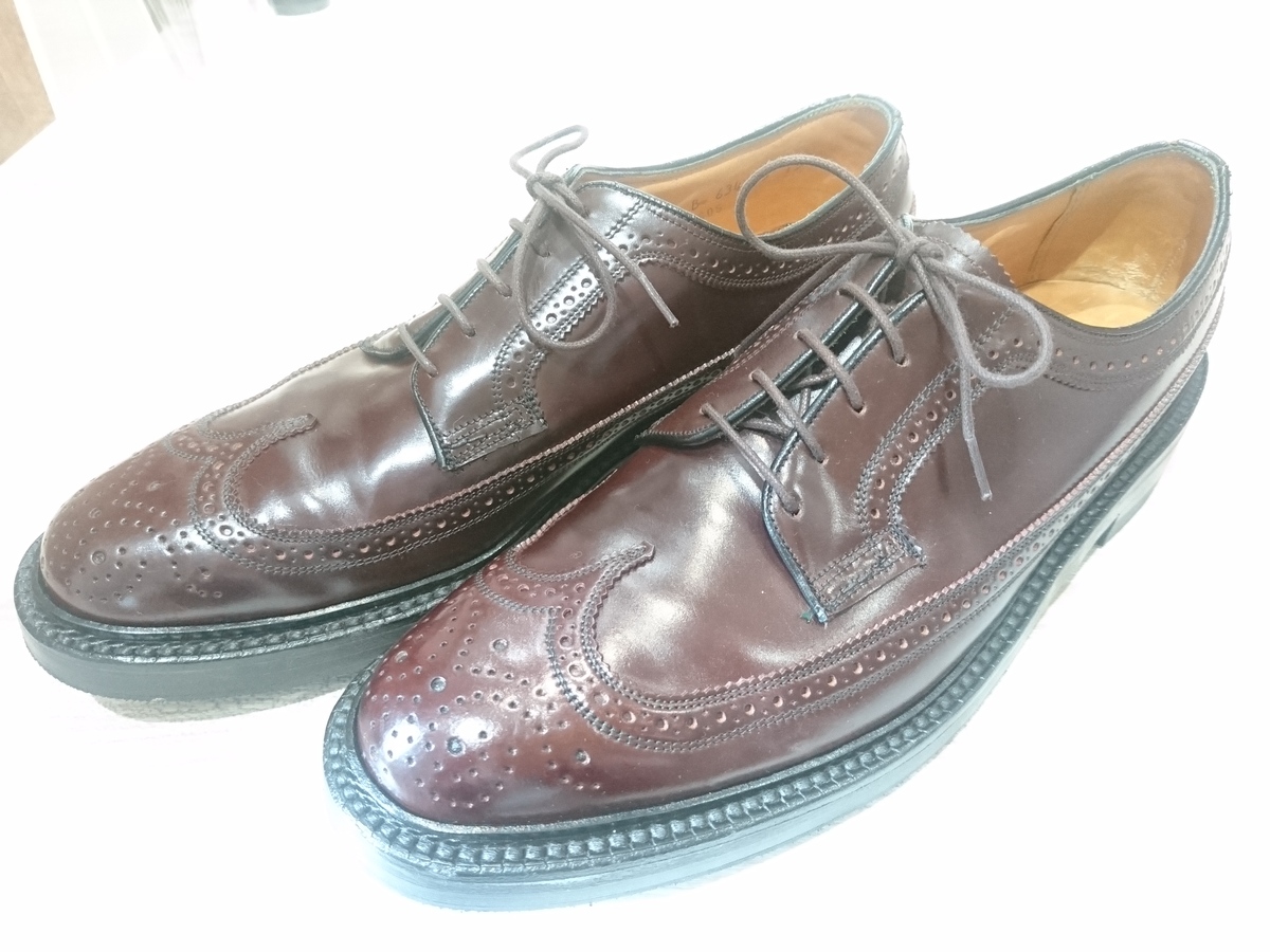 フローシャイムの靴の70年代 ヴィンテージ コードバン ロングウイングチップ シューズの買取実績です 年5月30日公開の情報です エコスタイル