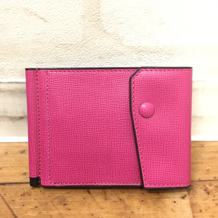 ヴァレクストラ　レザー　マネークリップ　白 Brandol / Valextra ヴァレクストラ 折り財布 レザー GRIP