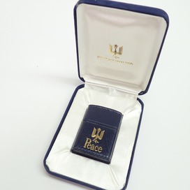 ジッポーの懸賞当選品 非売品　Peace Blue Leater ピース 特製革巻き オイルライターの買取実績です。