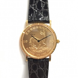 コルムのK18 南アフリカクルーガーランド コインウォッチ 手巻き 腕時計をエコスタイル銀座本店で買取いたしました。