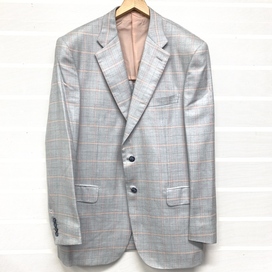 ブリオーニのCHIGI カシミヤ×シルク タータンチェック柄 3B シングル ジャケットの買取実績です。