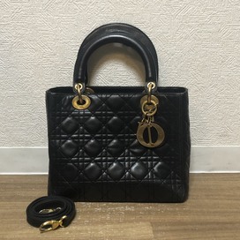 ディオールのレディディオール　カナージュ　ラムレザー　2WAYハンドバッグ　CA0977の買取実績です。