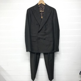 エコスタイル銀座本店でブリッラペルイルグストのダークブラウン24-17-0633-015 ウール混モヘア ピークドラペル ダブルジャケット・パンツスーツを買取りました。