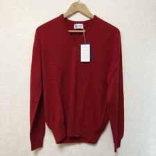 ジョンストンズ レッド　Vネックニットセーター　Swater Vee neck　KAL02206 SE6039 買取実績です。