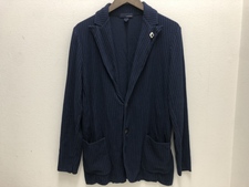 浜松鴨江店で、ラルディーニのJMLJM20のネイビー ストライプのコットンニットジャケットを買取りました。状態は通常使用感があるお品物です。