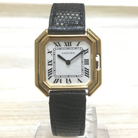 カルティエのK18素材のサンチュール オクタゴンケース 腕時計をエコスタイル銀座本店で買取いたしました。