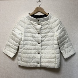 ヘルノのホワイト×ブラック　リバーシブル　スプリングダウンジャケットの買取実績です。