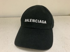 バレンシアガ 17年製 黒 ロゴ ベースボールキャップ 買取実績です。