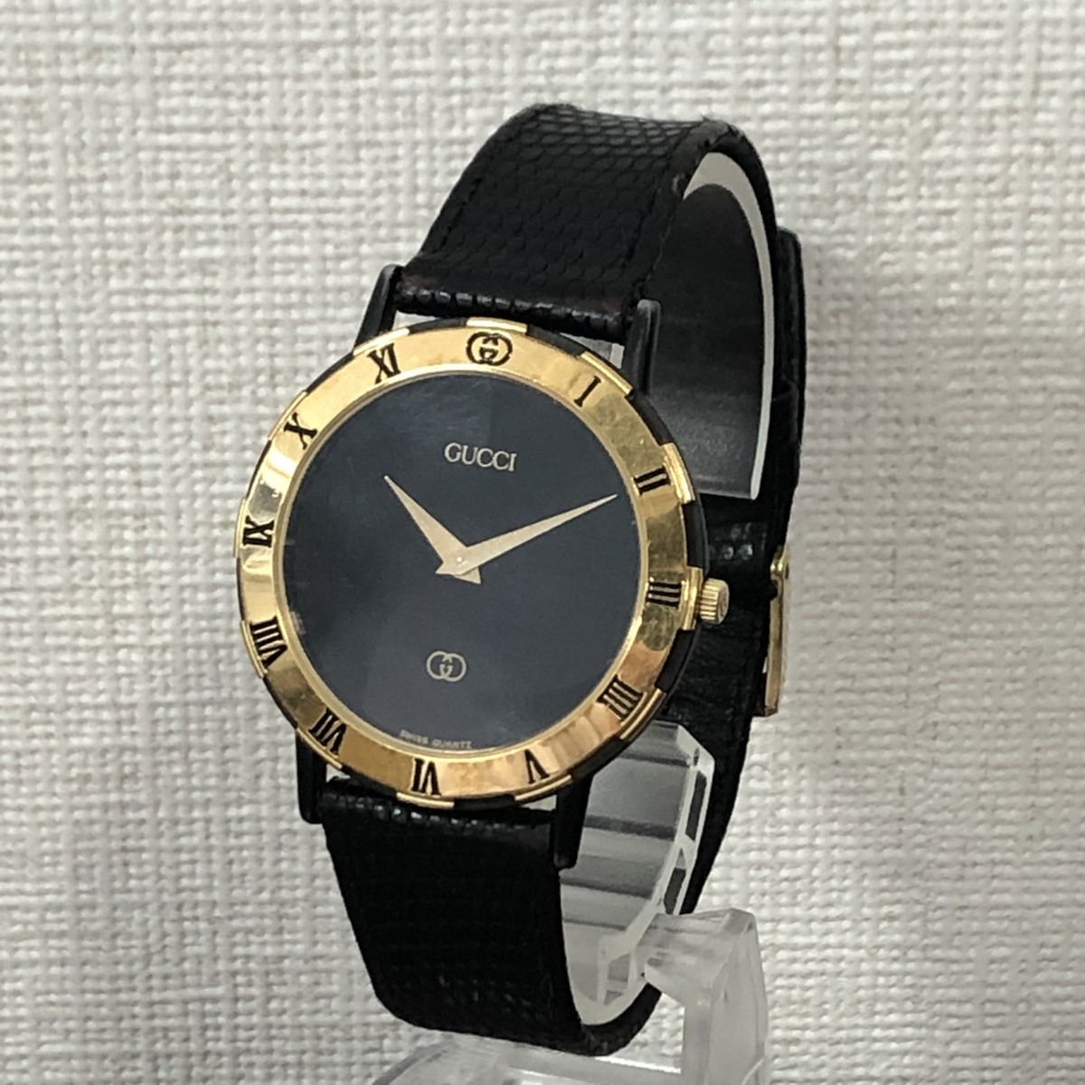 グッチの時計の3200 ラウンドゴールド金具 黒文字盤 クォーツ時計 ※ジャンク(不動)の買取実績  2020年7月31日公開情報｜ブランド買取の【エコスタイル】