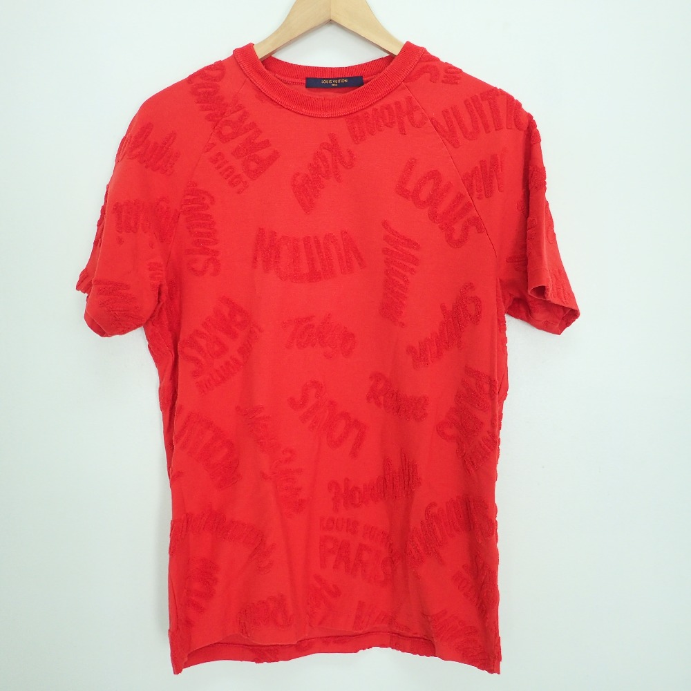ルイヴィトンの2018年 ジャカード タオリング シティロゴ  クルーネック半袖Tシャツの買取実績です。